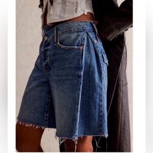 Anthropologie Free People Boomerang High-rise Long Shorts size 25